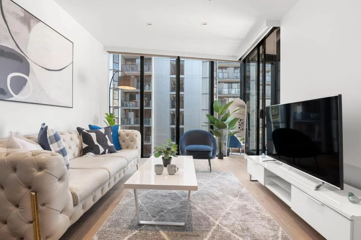 Image 1 of Rooftop Pool Stunning Apt at Marvel Stadium with Free Parking