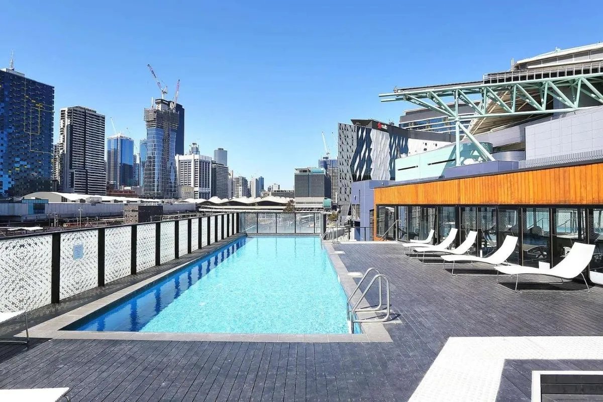 Image 2 of Rooftop Pool Stunning Apt at Marvel Stadium with Free Parking