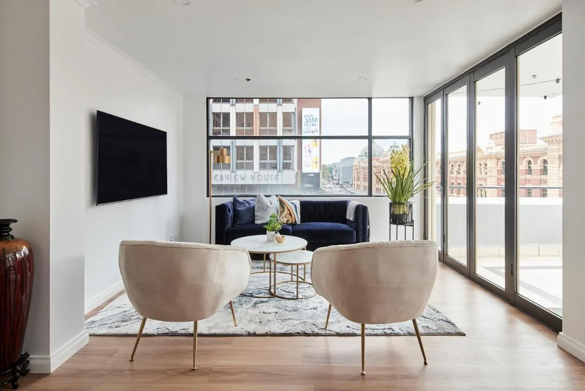 Image 4 of 2BR – Large balcony facing Flinders Street Station
