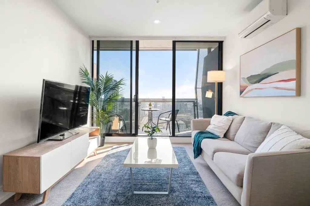 Image of Breathtaking Views at Spacious Apartment in Melbourne CBD with Gym