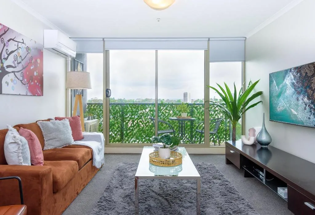 Image of City skyline views with swimming pool!
