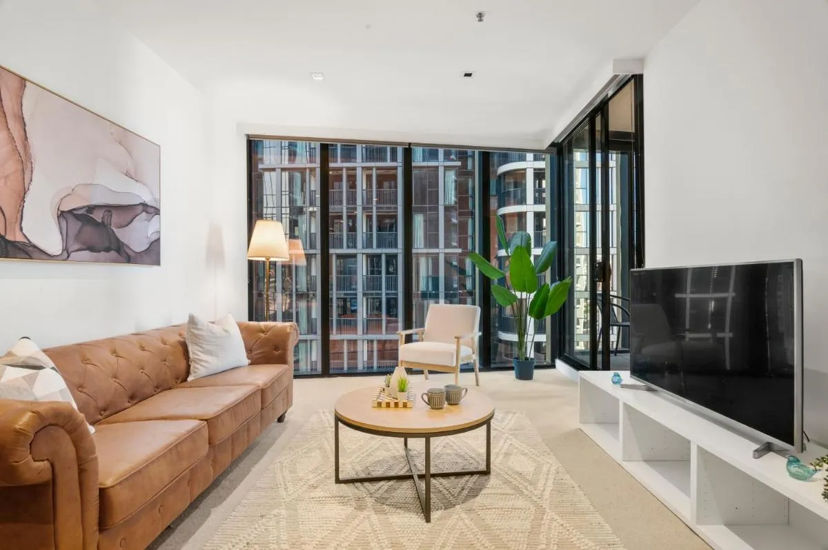Image 5 of Stunning Apartment at Marvel Stadium with Parking & Amenities