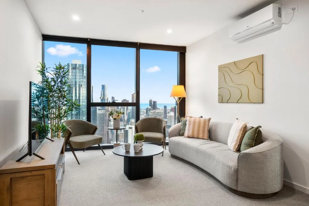 Image of Exquisite Skyline Luxe 3BR Apt Pool & Gym