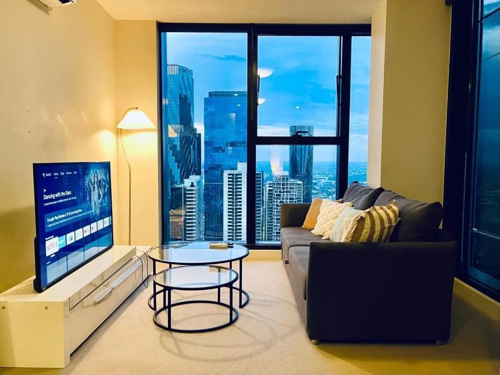 Image of Stylish High-Rise City Retreat in front of Southern Cross